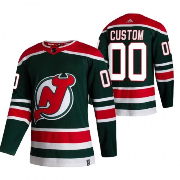 New Jersey Devils Custom Green Men's Adidas 2...