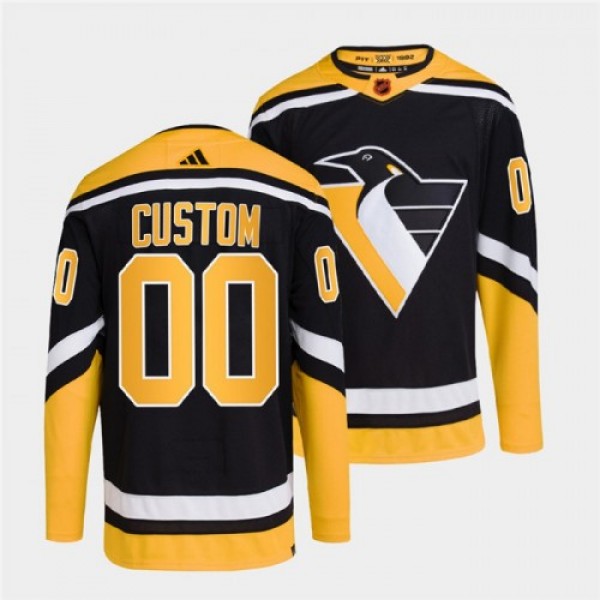 Pittsburgh Penguins Custom Men's adidas Rever...