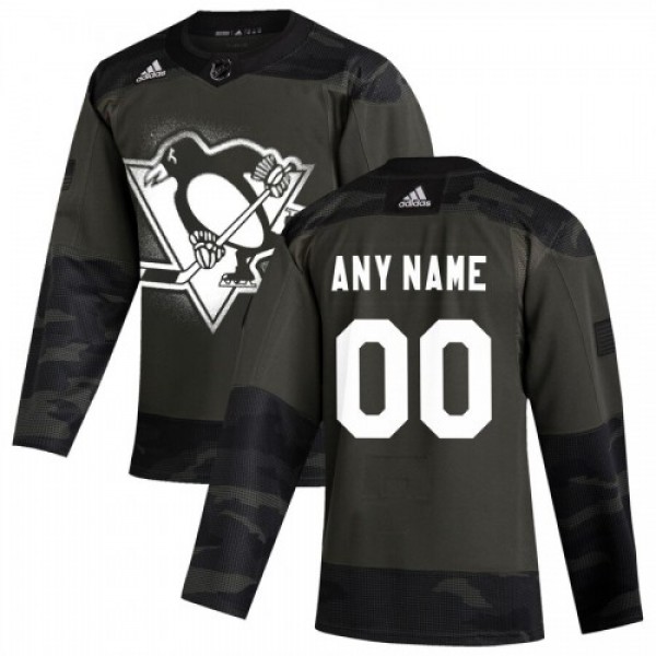 Pittsburgh Penguins Adidas 2019 Veterans Day Authe...