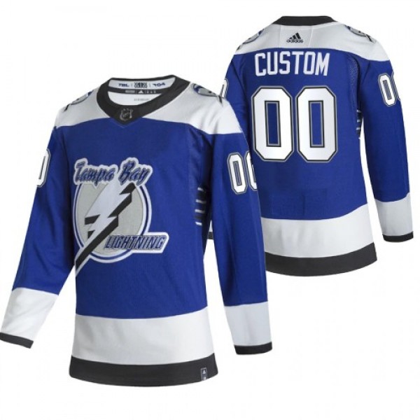 Tampa Bay Lightning Custom Blue Men's Adidas ...