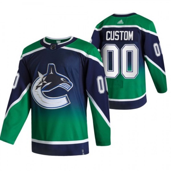 Vancouver Canucks Custom Green Men's Adidas 2...