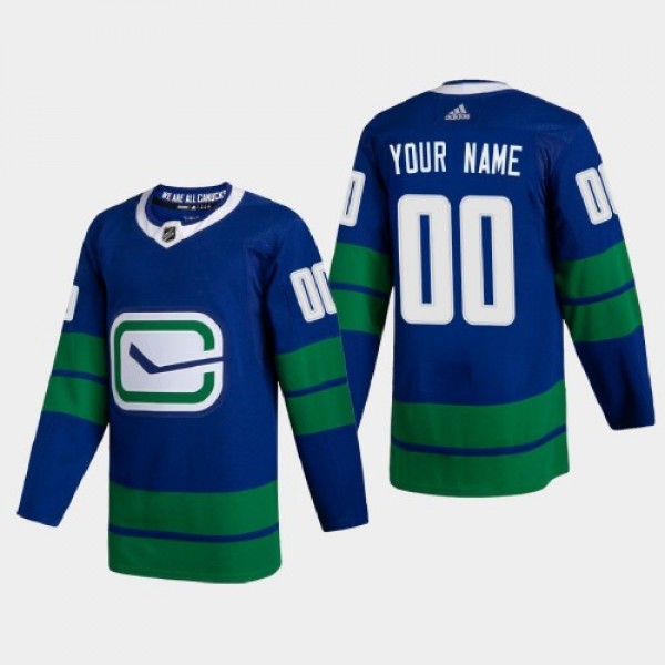 Vancouver Canucks Custom Men's Adidas 2020-21...