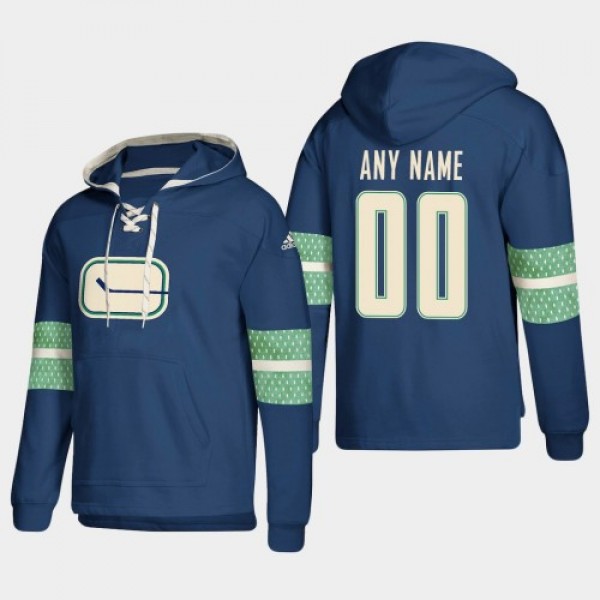 Vancouver Canucks Personalized Lace-Up Pullover Ho...