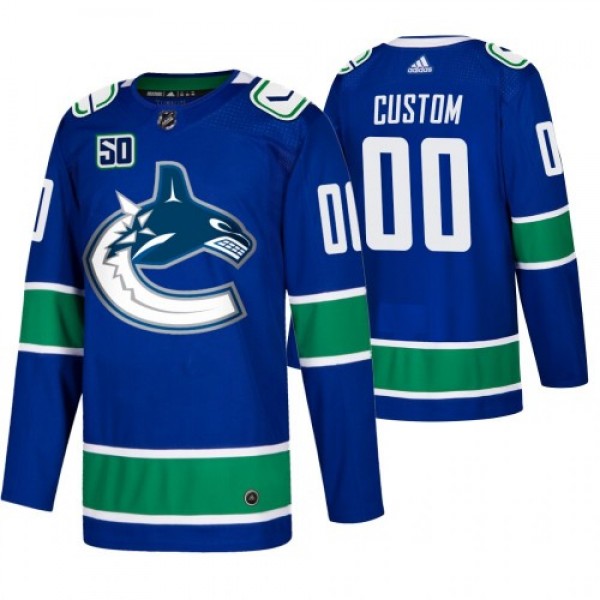 Men's Vancouver Canucks Custom Adidas Blue 20...