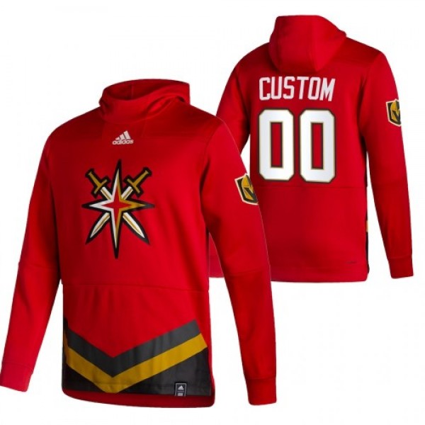 Vegas Golden Knights Custom Adidas Reverse Retro Pullover Hoodie Red