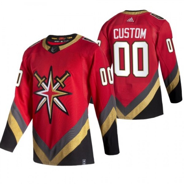 Vegas Golden Knights Custom Red Men's Adidas ...