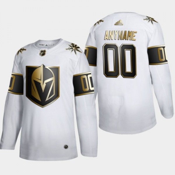 Vegas Golden Knights Custom Men's Adidas Whit...