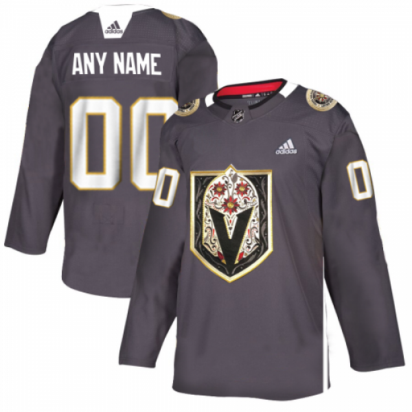 Vegas Golden Knights Custom Men's Grey Adidas...