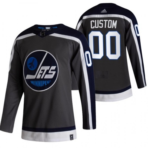 Winnipeg Jets Custom Black Men's Adidas 2020-...