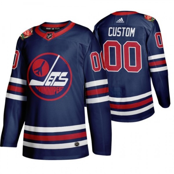 Winnipeg Jets Custom Men's 2019-20 Heritage C...