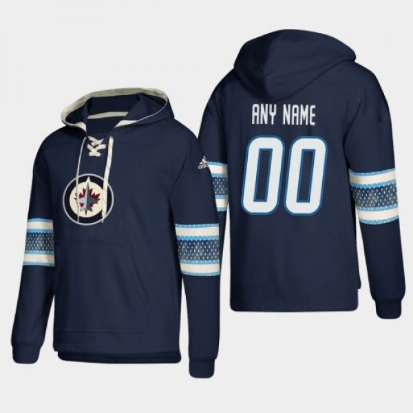 Winnipeg Jets Personalized Lace-Up Pullover Hoodie...