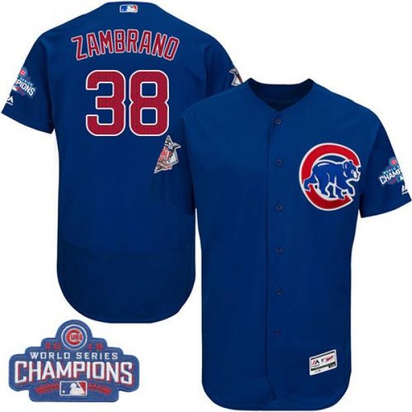 Chicago Cubs #38 Carlos Zambrano Blue Flexbase Aut...