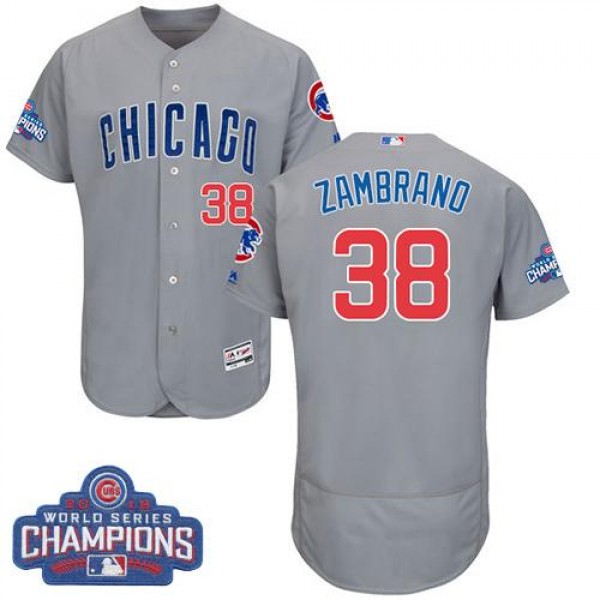 Chicago Cubs #38 Carlos Zambrano Grey Flexbase Aut...