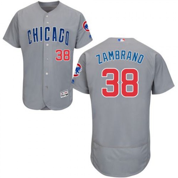 Chicago Cubs #38 Carlos Zambrano Grey Flexbase Aut...