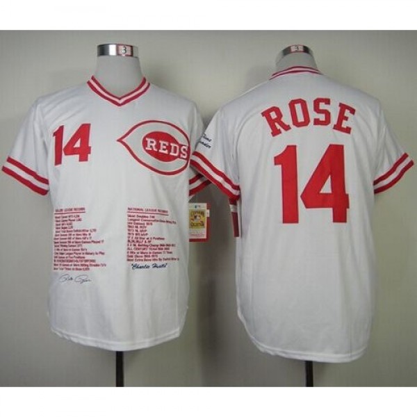 Mitchell And Ness Cincinnati Reds #14 Pete Rose Wh...