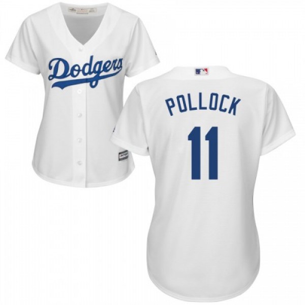 Los Angeles Dodgers #11 A.J. Pollock White Women&#...