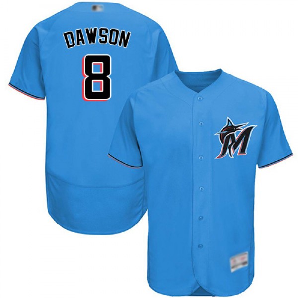 Miami Marlins #8 Andre Dawson Blue Flexbase Authen...