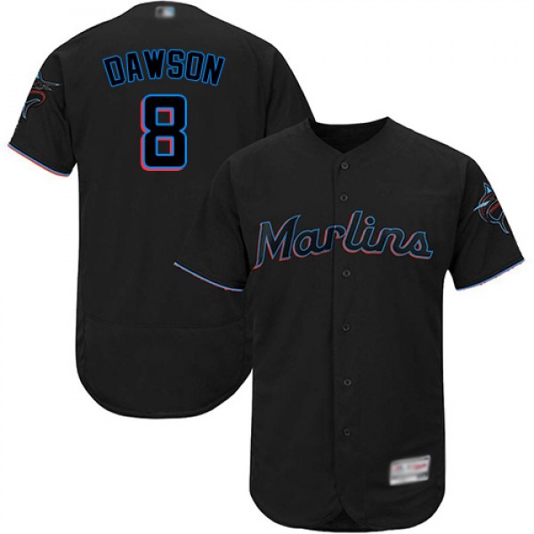 Miami Marlins #8 Andre Dawson Black Flexbase Authe...