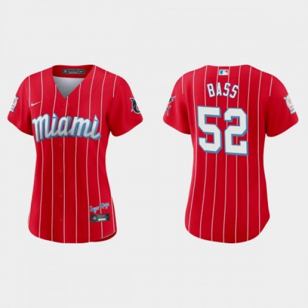 Miami Miami Marlins #52 Anthony Bass Women's ...