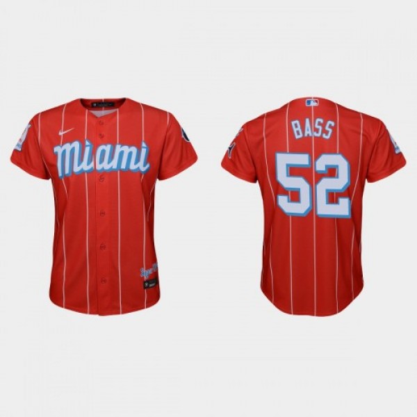 Miami Miami Marlins #52 Anthony Bass Youth Nike 20...