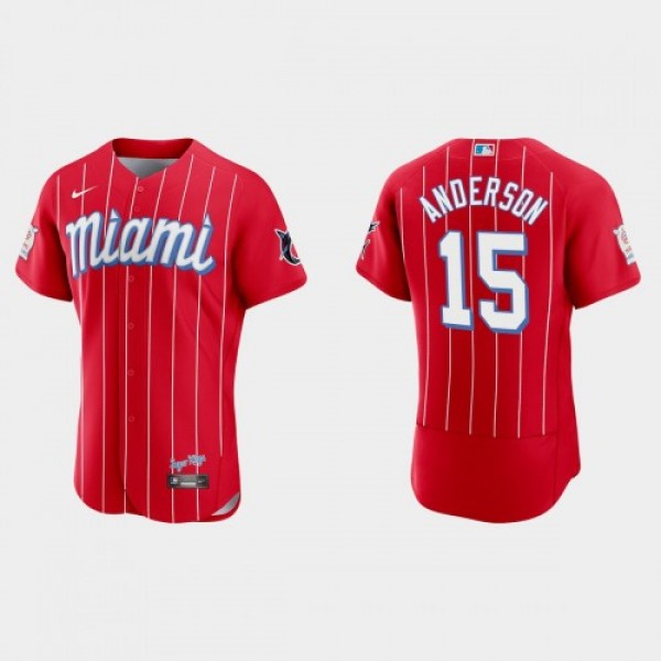 Miami Miami Marlins #15 Brian Anderson Men's ...