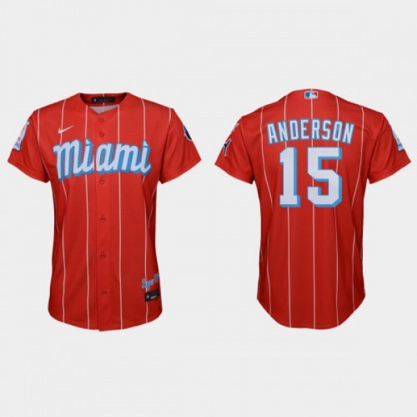 Miami Miami Marlins #15 Brian Anderson Youth Nike ...