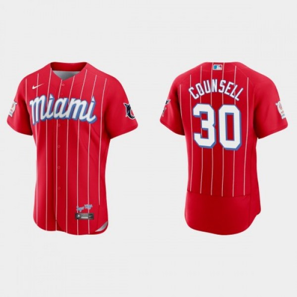 Miami Miami Marlins #30 Craig Counsell Men's ...