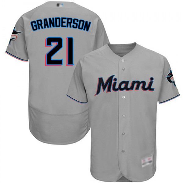 Miami Marlins #21 Curtis Granderson Grey Flexbase ...