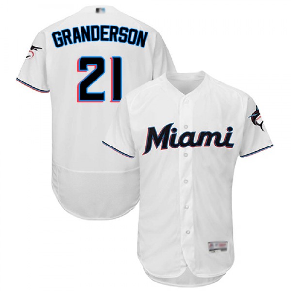 Miami Marlins #21 Curtis Granderson White Flexbase...