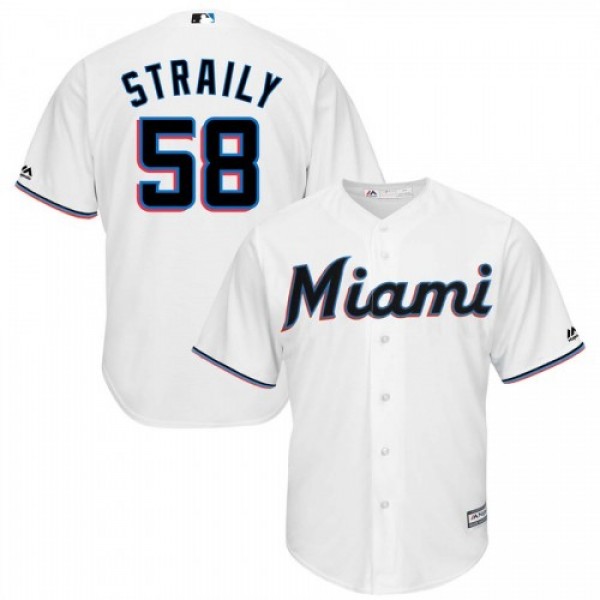 Miami Miami Marlins #58 Dan Straily Majestic Home ...