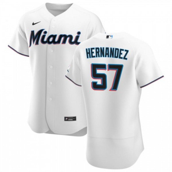 Miami Miami Marlins #57 Elieser Hernandez Men'...