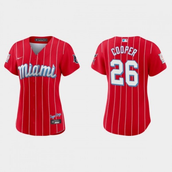 Miami Miami Marlins #26 Garrett Cooper Women'...