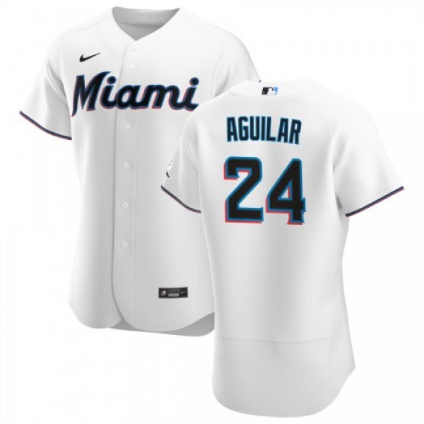 Miami Miami Marlins #24 Jesus Aguilar Men's N...