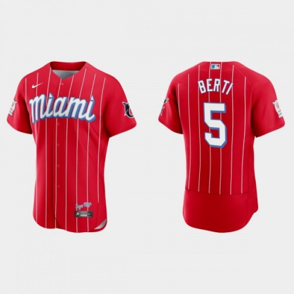 Miami Miami Marlins #5 Jon Berti Men's Nike 2...