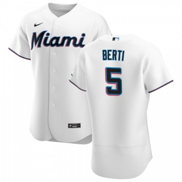 Miami Miami Marlins #5 Jon Berti Men's Nike W...