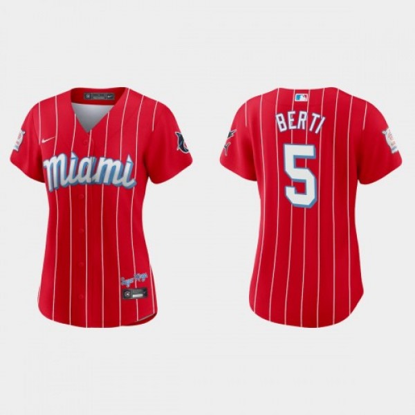 Miami Miami Marlins #5 Jon Berti Women's Nike...