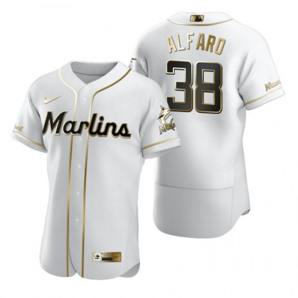 Miami Miami Marlins #38 Jorge Alfaro White Nike Me...