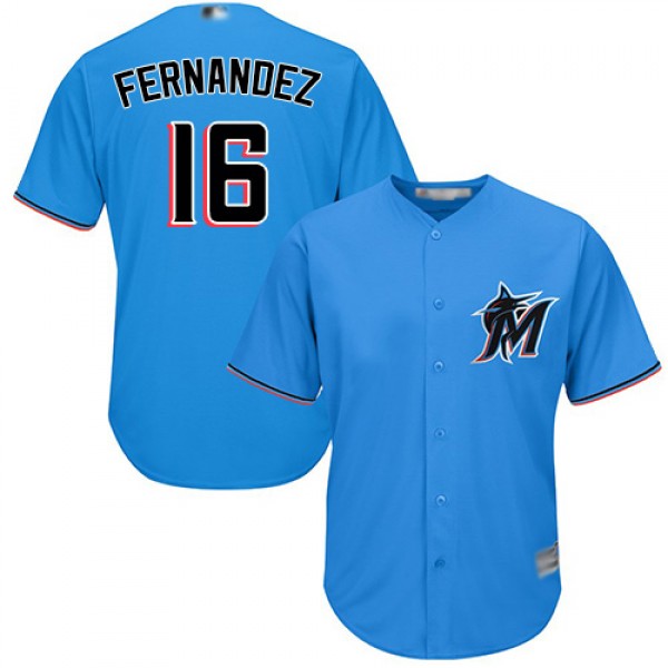 Miami Marlins #16 Jose Fernandez Blue New Cool Bas...