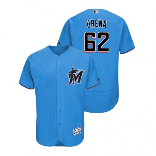 Miami Marlins #62 Jose Urena Blue Alternate 2019 A...