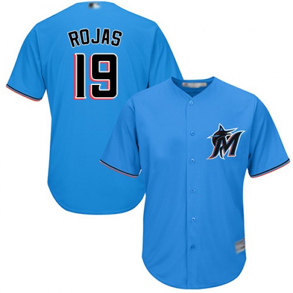 Miami Marlins #19 Miguel Rojas Blue Cool Base Stit...