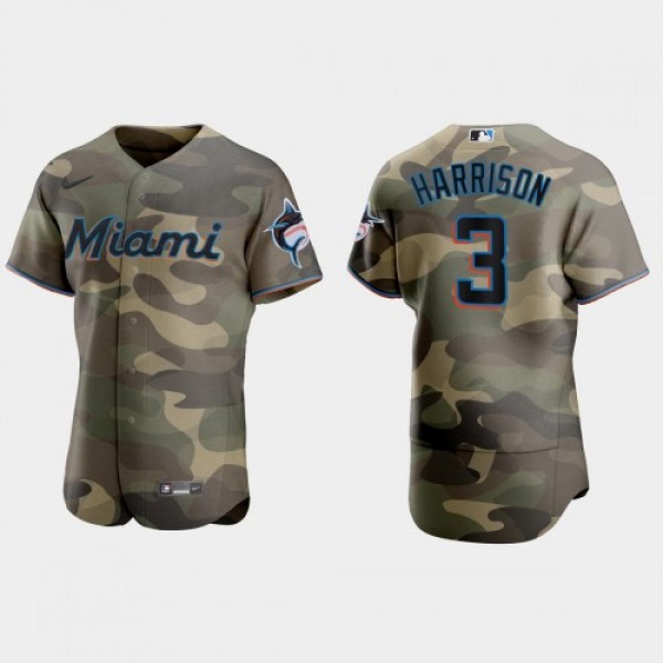 Miami Miami Marlins #3 Monte Harrison Men's N...