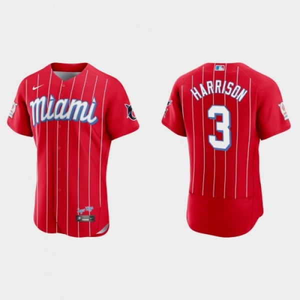 Miami Miami Marlins #3 Monte Harrison Men's N...