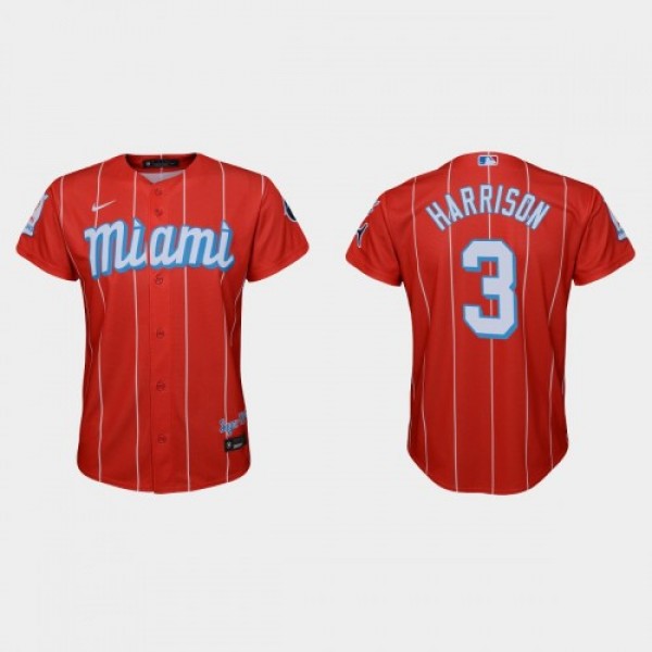 Miami Miami Marlins #3 Monte Harrison Youth Nike 2...