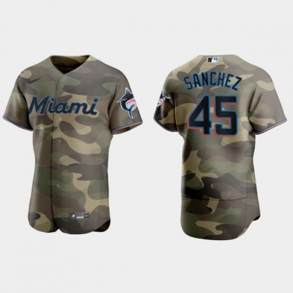 Miami Miami Marlins #45 Sixto Sanchez Men's N...