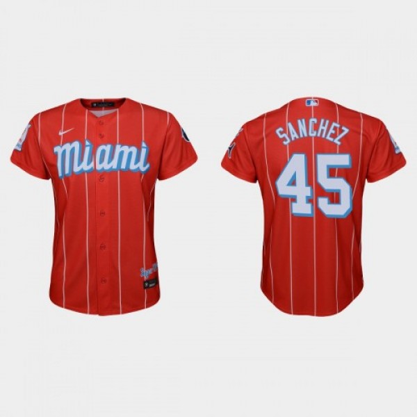 Miami Miami Marlins #45 Sixto Sanchez Youth Nike 2...