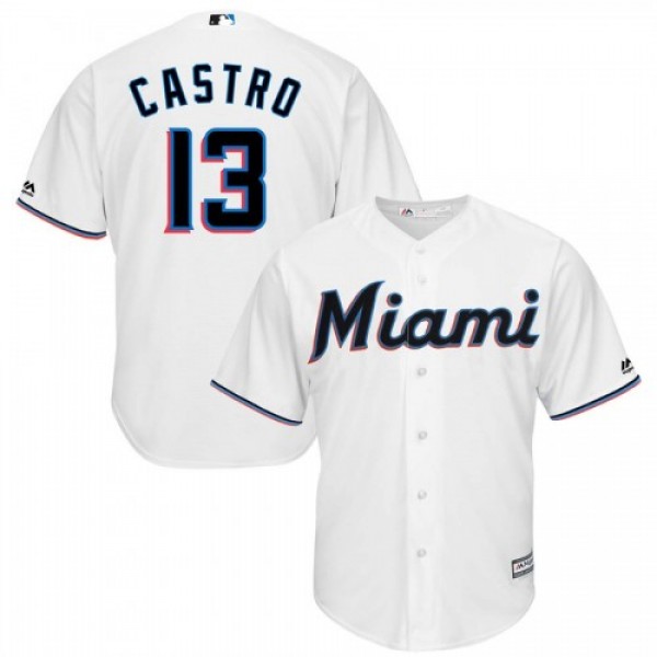 Miami Miami Marlins #13 Starlin Castro Majestic Ho...