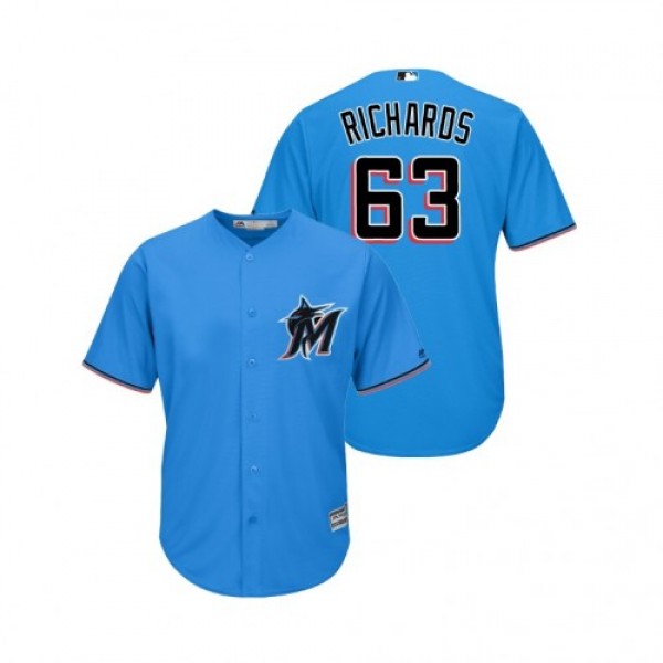 Miami Marlins #63 Trevor Richards Blue Alternate 2...