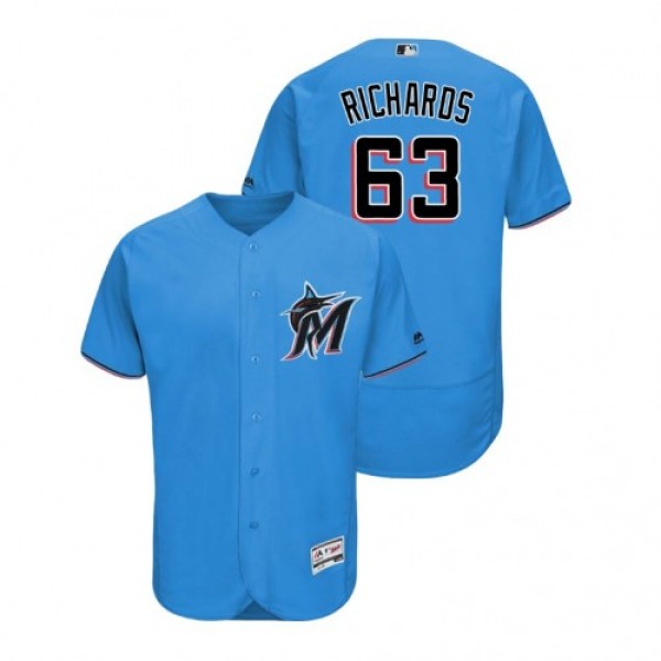 Miami Marlins #63 Trevor Richards Blue Alternate 2...