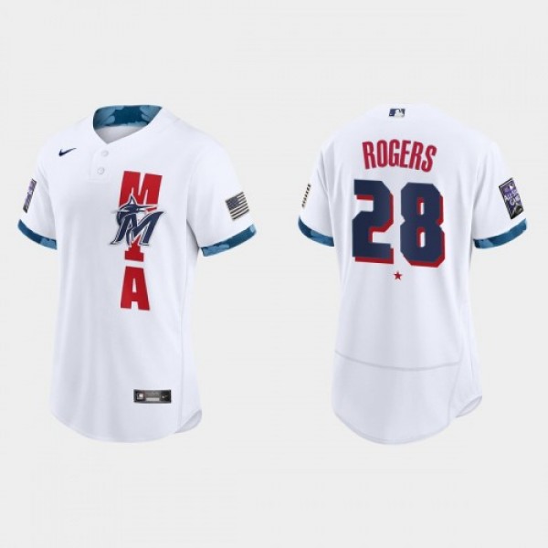 Miami Miami Marlins #28 Trevor Rogers 2021 Mlb All...