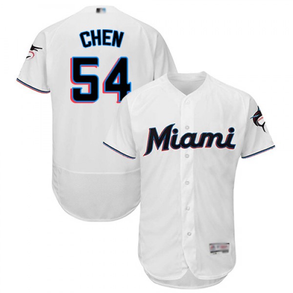 Miami Marlins #54 Wei-Yin Chen White Flexbase Auth...